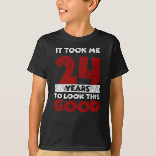 Retro 24 Jaar Oude Grappige 24e Verjaardagscadeau T-shirt