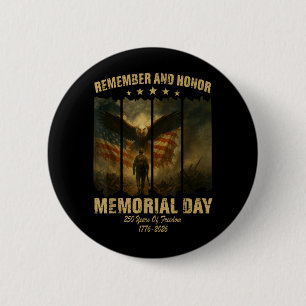 Retro 250 jaar Amerika herdenkingsdag Ronde Button 5,7 Cm