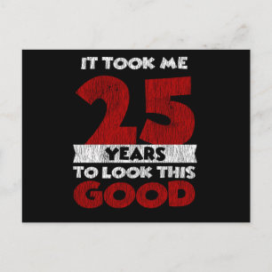 Retro 25 Jaar Oude Grappige 25e Verjaardagscadeau Briefkaart