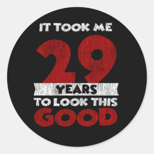 Retro 29 Jaar Oude Grappige 29e Verjaardagscadeau Ronde Sticker