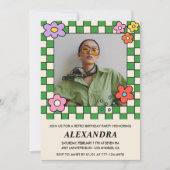 Retro 29e anniversaire invitations Fleurs Super (Devant)