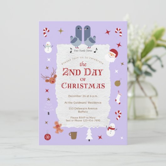 Retro 2e Dag van Kerstmis Vertraagd Kerstfeest Kaart (Staand voorkant)