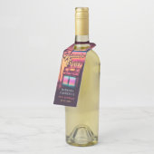 Retro 30e verjaardag Karaoke Party Flessenhanger (Schuin)