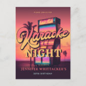 Retro 30e verjaardag Karaoke Party uitnodiging (Voorkant)