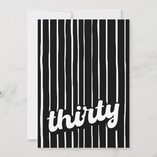 Retro 30e verjaardag uitnodiging | 30 jaar (Achterkant)