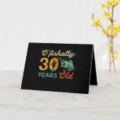 Retro 30e verjaardag viscadeau 30 jaar worden Baar Kaart (Gele Bloem)