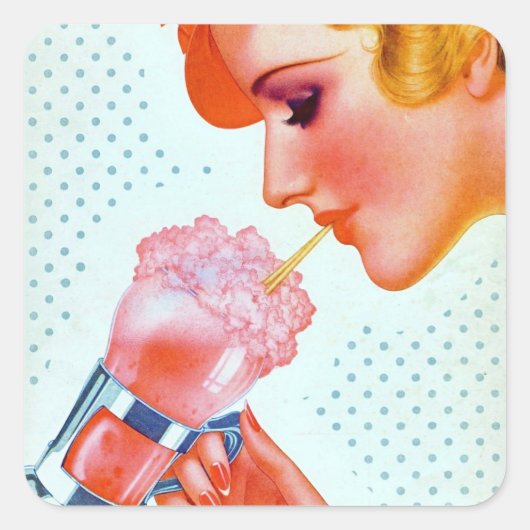Retro 30's Milkshake Stickers (Voorkant)