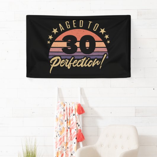 Retro 30th Birthday Humor Spandoek (Insitu)