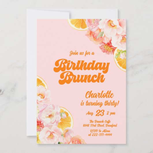 Retro 30th Birthday Invitation (Devant)