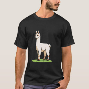 Retro 32-bits stijl spel pixel art lama t-shirt