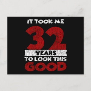 Retro 32 Jaar Oude Grappige 32e Verjaardagscadeau Briefkaart