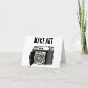 Retro 35mm Film Camera Fotograaf Kunsttekening Kaart