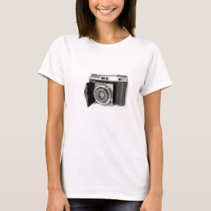 Retro 35mm Film Camera Fotograaf Kunsttekening T-shirt