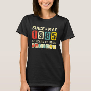 Retro 37e verjaardagscadeau Geweldige sinds mei 19 T-shirt