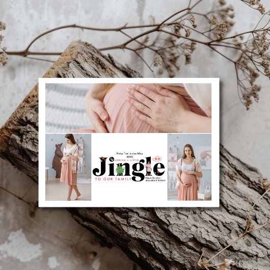 Retro 3 Photo Faire-part de grossesse pour bébé