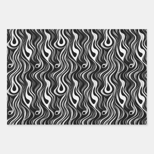 Retro 3D wervelt  patroonontwerp Inpakpapier Vel (Voorkant 2)