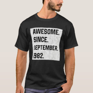Retro 40 jaar oud 40e dag Geweldige sinds septembe T-shirt