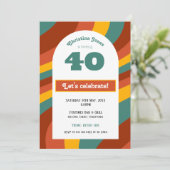 Retro 40e invitation anniversaire (Debout devant)