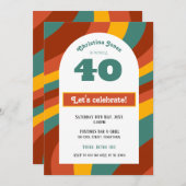 Retro 40e invitation anniversaire (Devant / Derrière)