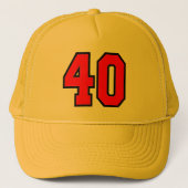 Retro 40th Birthday Party Trucker Hat Trucker Pet (Voorkant)
