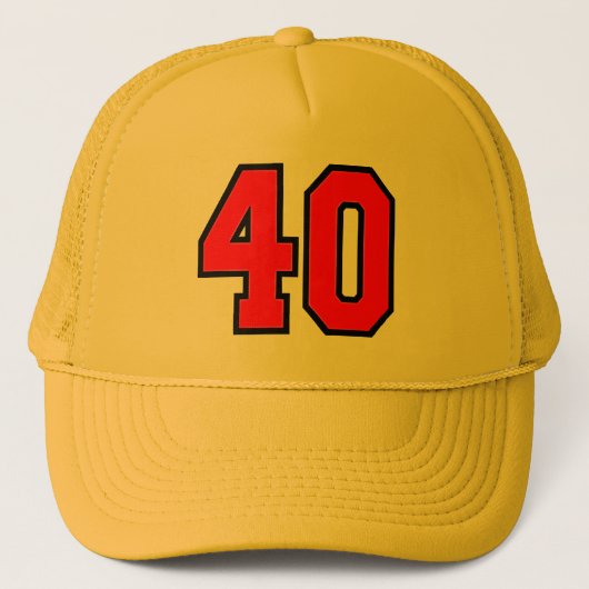 Retro 40th Birthday Party Trucker Hat Trucker Pet (Voorkant)