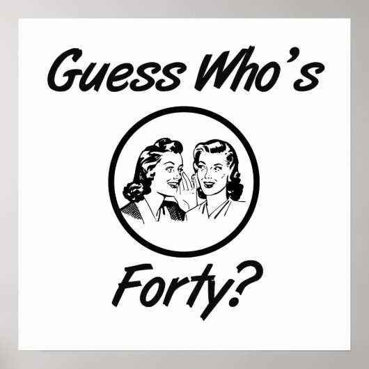 Retro 40th Birthday Poster (Voorkant)
