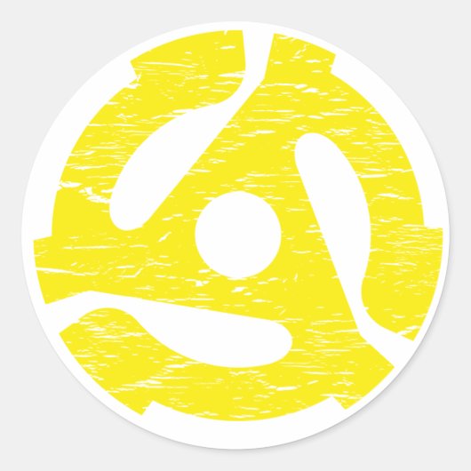 Retro 45 RPM Ronde Sticker (Voorkant)