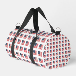 Retro 4 juli geruite patriottische sterren en stre plunjezak