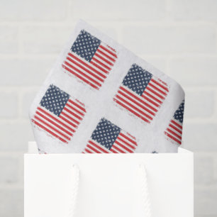 Retro 4 juli geruite patriottische sterren en stre tissuepapier