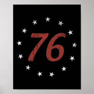 Retro 4 juli Onafhankelijkheidsdag De Geest 76 Poster