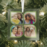 Retro 4 Photo Pinwheel Fleur Pétale Noir Vert<br><div class="desc">Décor photo élégant en vert deux tons avec collage photo style rotonet rétro. Le modèle photo est configuré pour ajouter 4 de vos photos préférées, qui sont automatiquement affichées dans les formes pétales de fleurs. Si vous avez un problème avec le placement d'image, essayez de recadrer votre photo à un...</div>