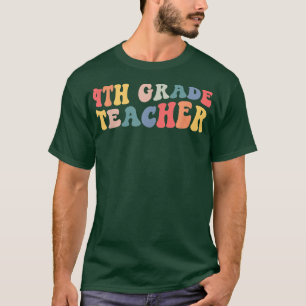 Retro 4e klas leraar Funny 4e graad terug naar T-shirt