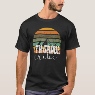 Retro 4th Grade Tribe Fourth Grade Back To School  T-shirt