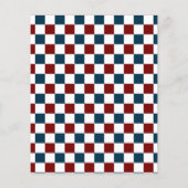 Retro 4th of July BBQ Party Checkered  Flyer (Achterkant)