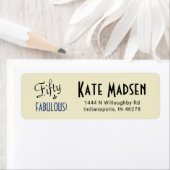 Retro 50 & FABULOUS Script Typography Adres Etiket (Insitu)
