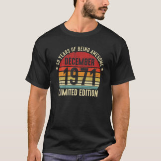 Retro 50 jaar Geweldige 50 jaar oud 50e T-shirt