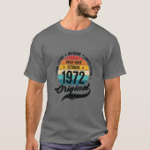 Retro 50 jaar oktober 1972  feestdag t-shirt (Voorkant)