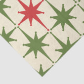 Retro 50 kerst atoomStar-patroon Tissuepapier (Detail)