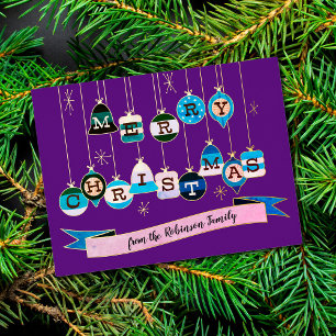 Retro 50 kerst Folie Holiday Kaart