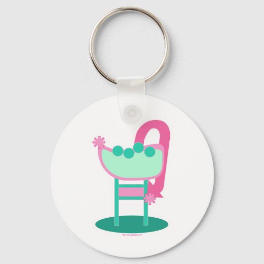 Retro 50-teken Sleutelhanger (Voorkant)