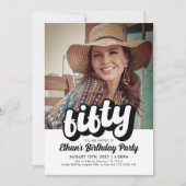 Retro 50e verjaardag uitnodiging | 50-jarig bestaa (Voorkant)