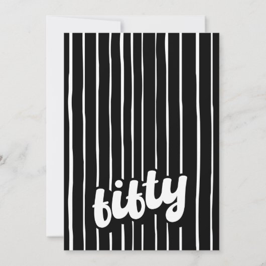 Retro 50e verjaardag uitnodiging | 50-jarig bestaa (Achterkant)