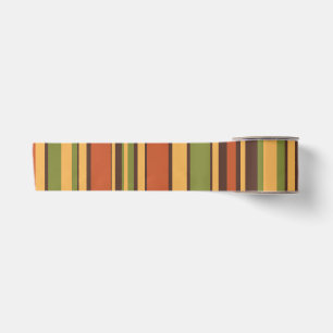 Retro 50s 60s 70s Stripes Oranje Avocado Brown Lint