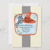 Retro 50's 60's Birthday Party Kaart (Voorkant)