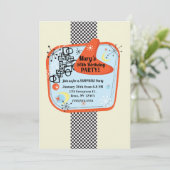 Retro 50's 60's Birthday Party Kaart (Staand voorkant)