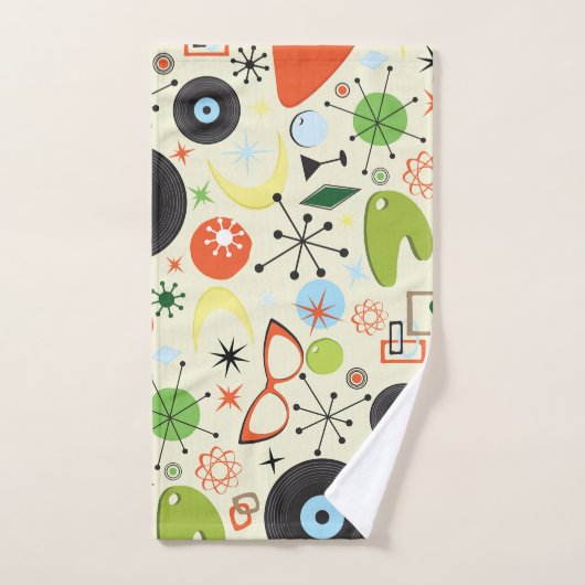 Retro 50's 60's  Mode patroon Bad Handdoek (Handdoek)