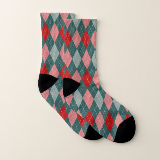 Retro 50s Argyle-afdruksockets Sokken (Paar)