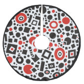 Retro 50s Art Deco Rood Zwart Wit Kerstboom Rok (Voorkant)