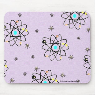Retro 50s Atomic Print Lavender Apparel & Gifts Muismat