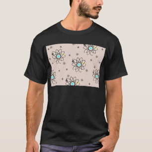 Retro 50s Atoomprint Roze Kleding & Cadeaus T-shirt